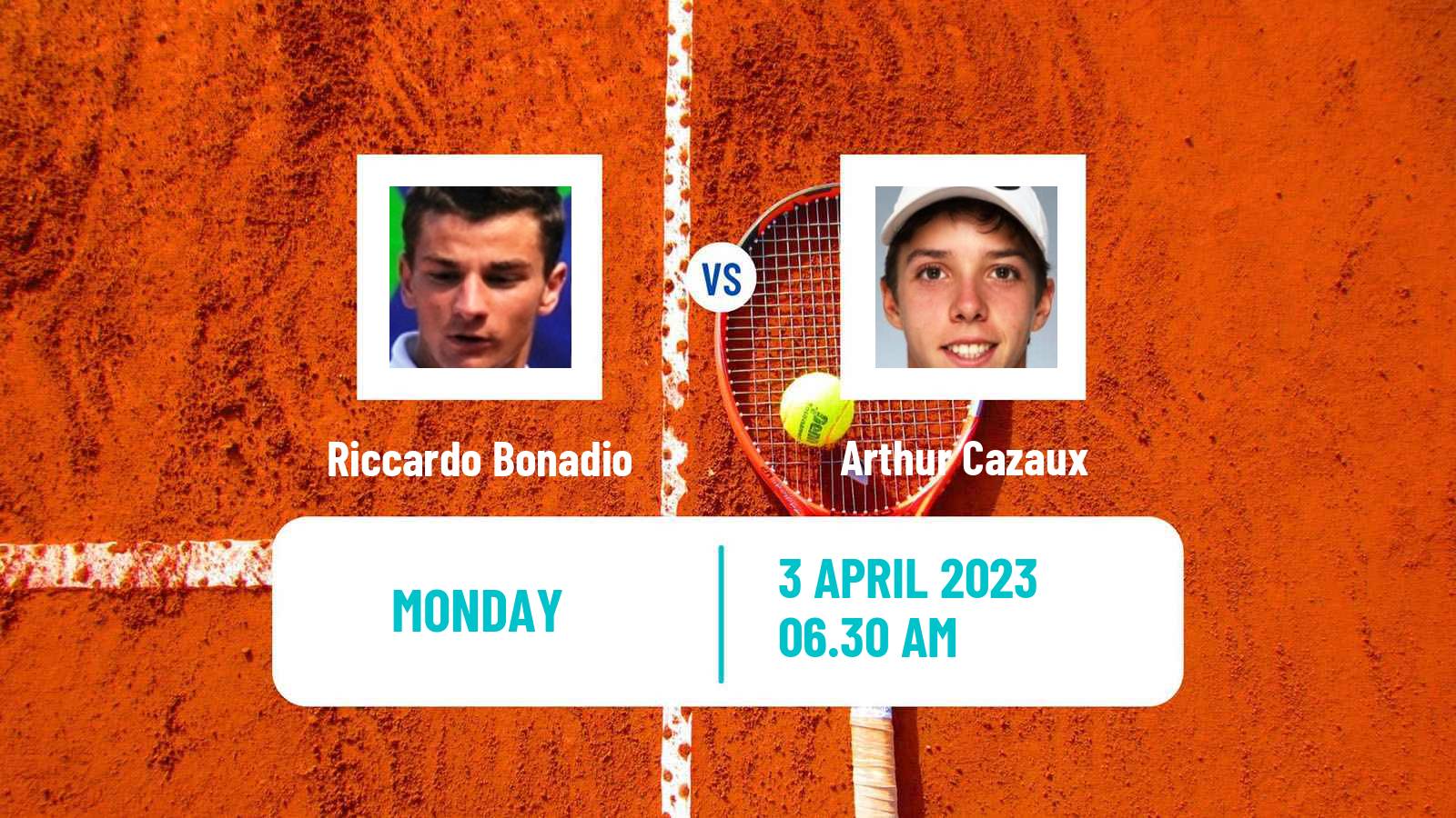 Tennis ATP Marrakech Riccardo Bonadio - Arthur Cazaux