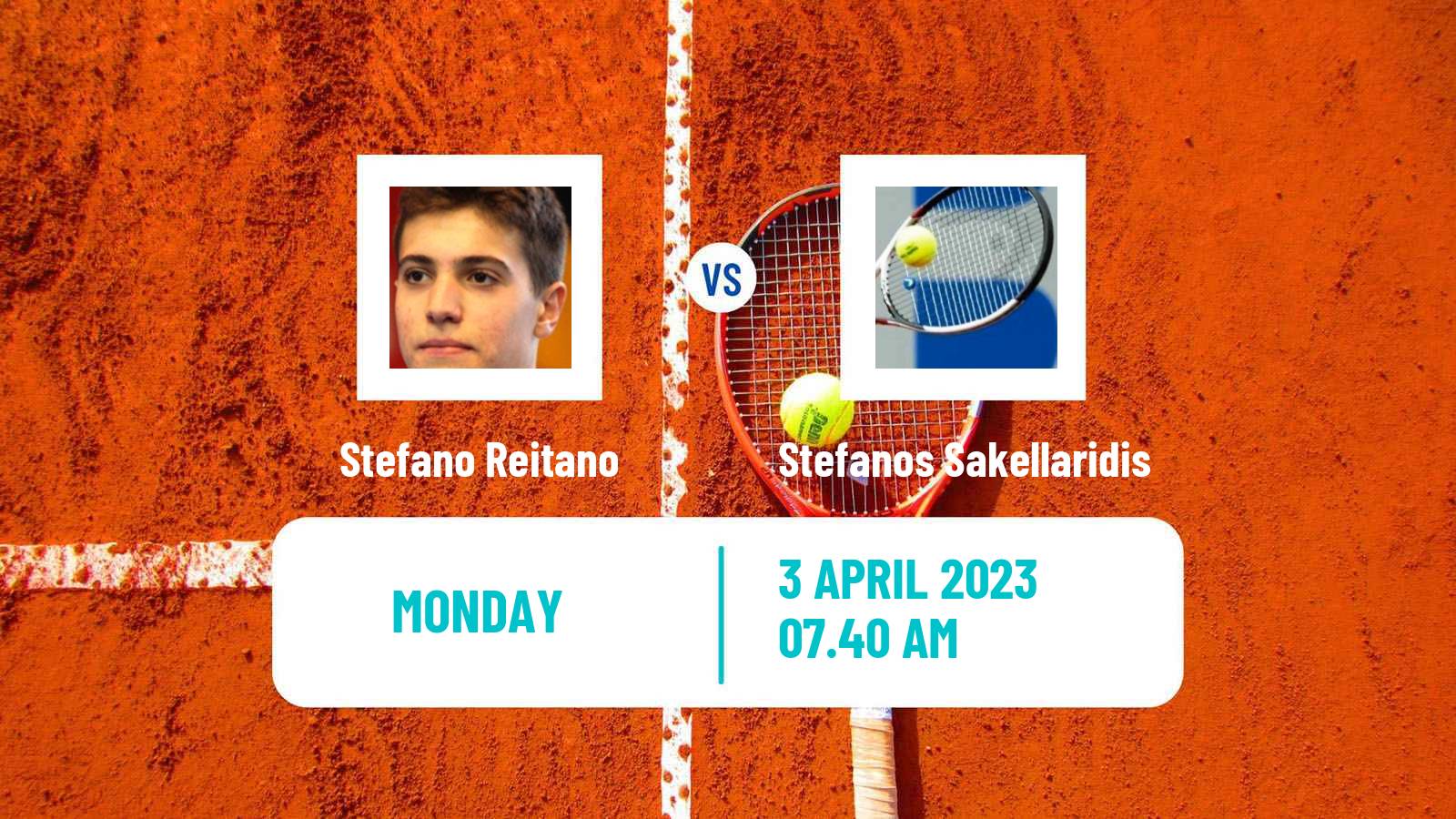 Tennis ITF Tournaments Stefano Reitano - Stefanos Sakellaridis