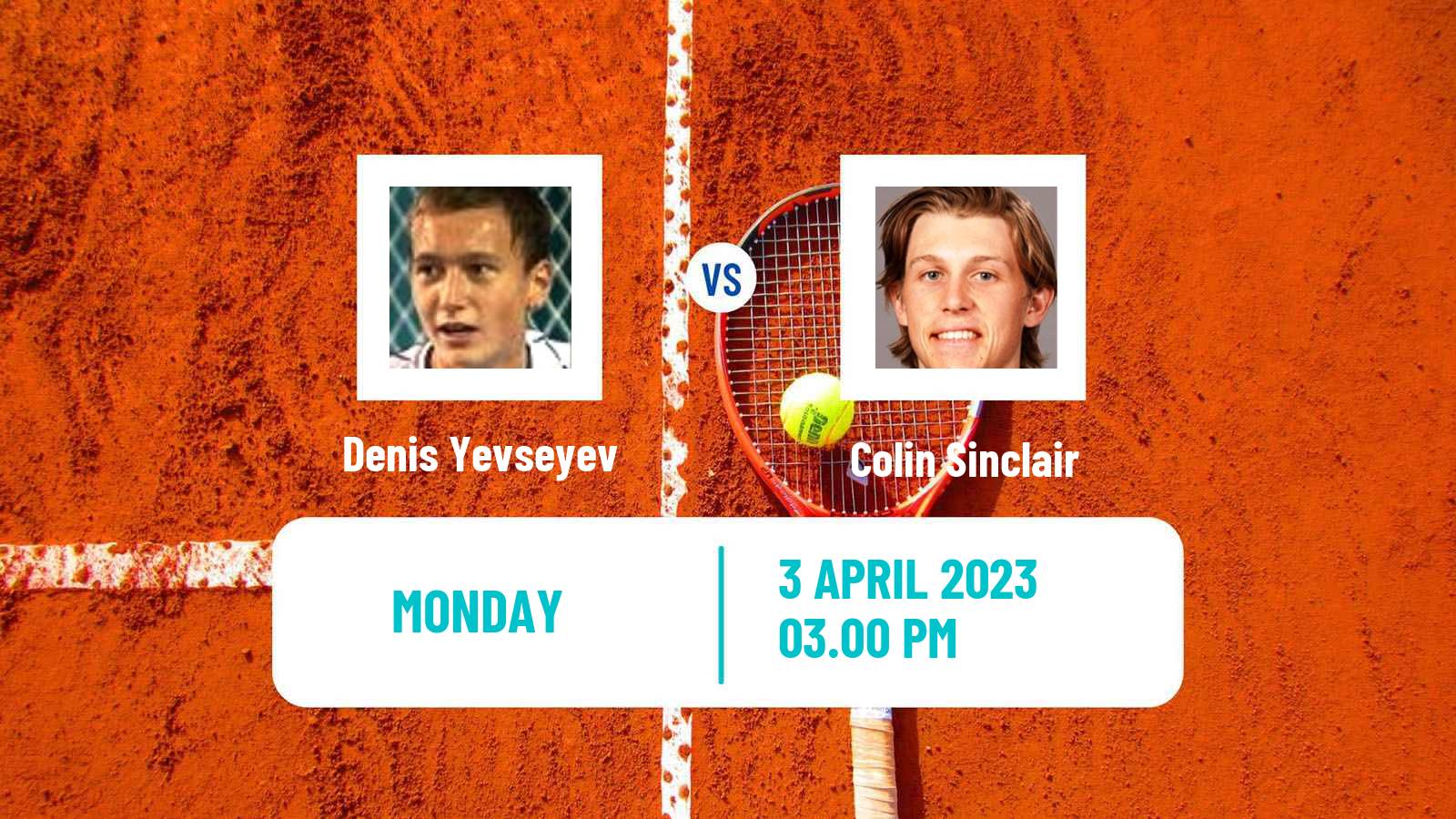 Tennis ATP Challenger Denis Yevseyev - Colin Sinclair