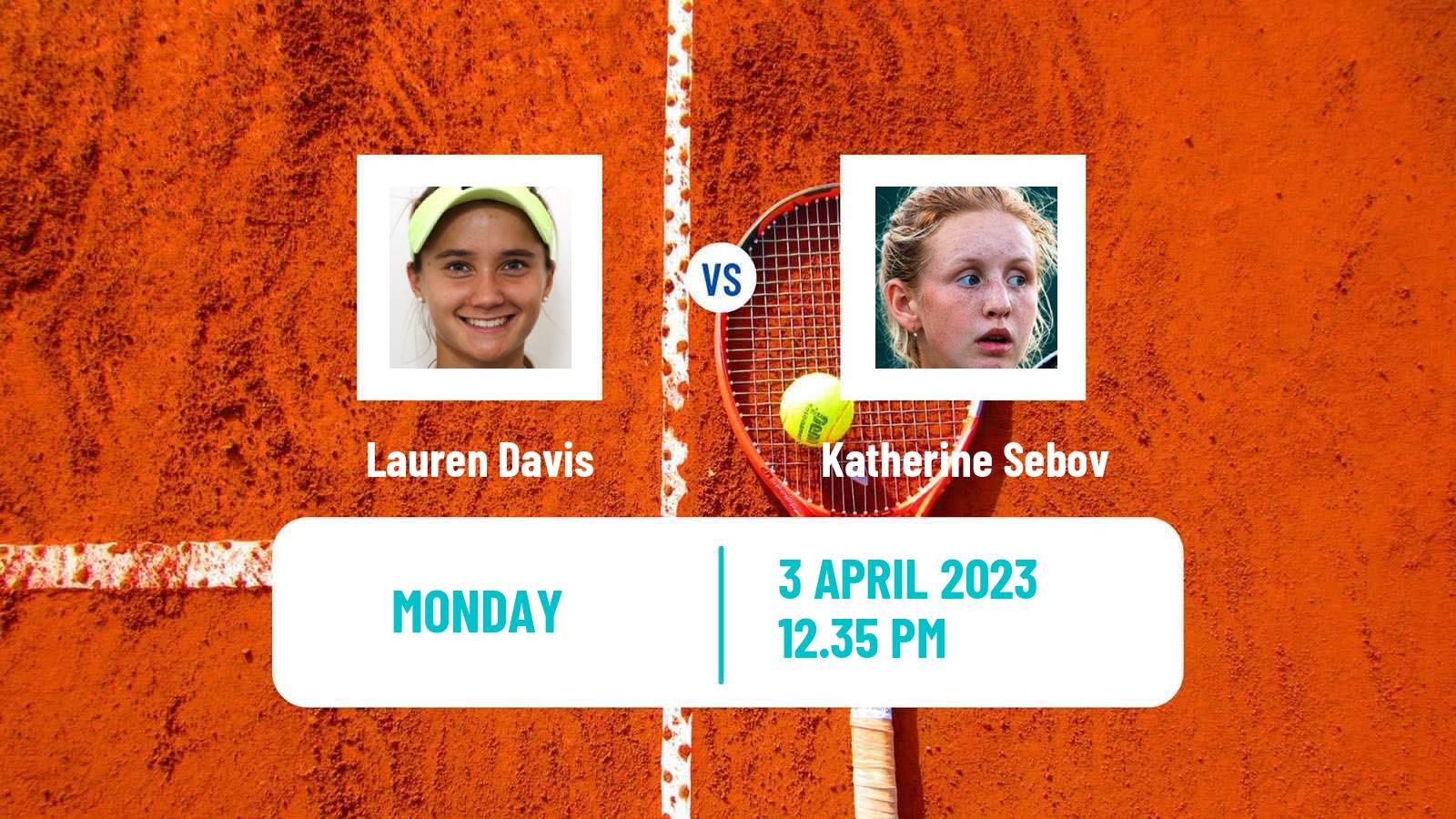 Tennis WTA Charleston Lauren Davis - Katherine Sebov