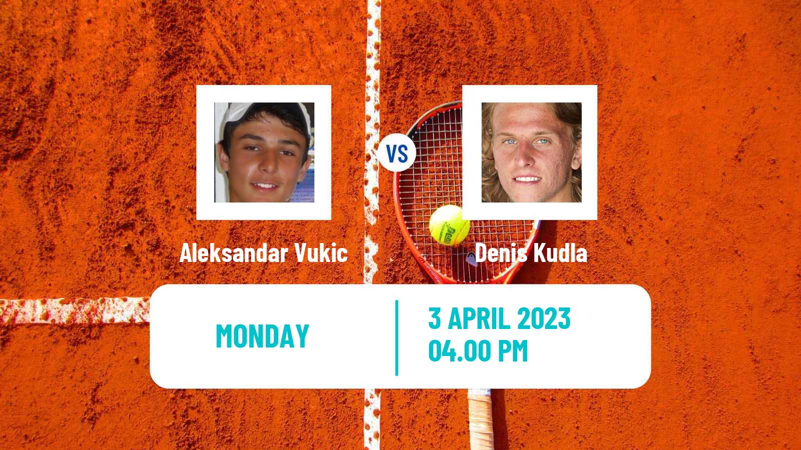 Tennis ATP Houston Aleksandar Vukic - Denis Kudla