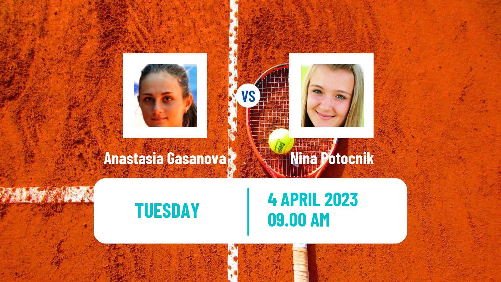 Tennis ITF Tournaments Anastasia Gasanova - Nina Potocnik