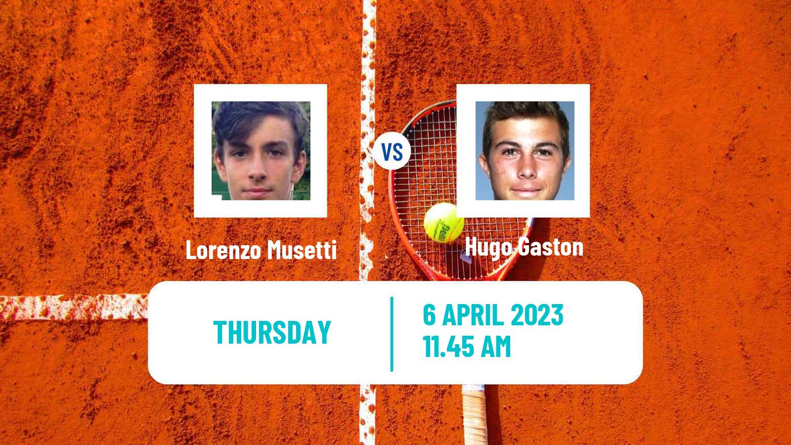 Tennis ATP Marrakech Lorenzo Musetti - Hugo Gaston