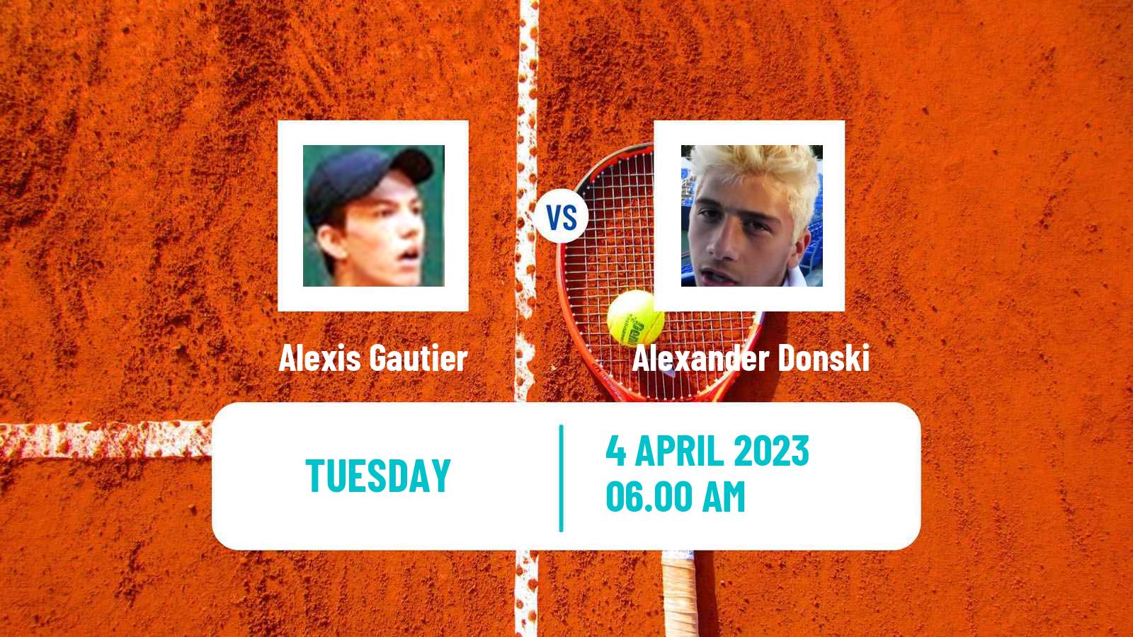 Tennis ITF Tournaments Alexis Gautier - Alexander Donski