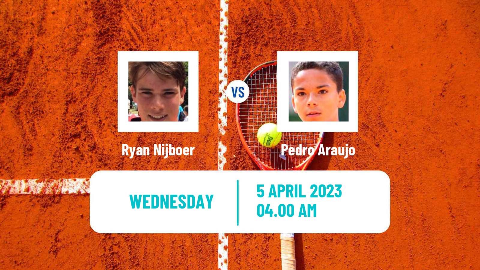 Tennis ITF Tournaments Ryan Nijboer - Pedro Araujo