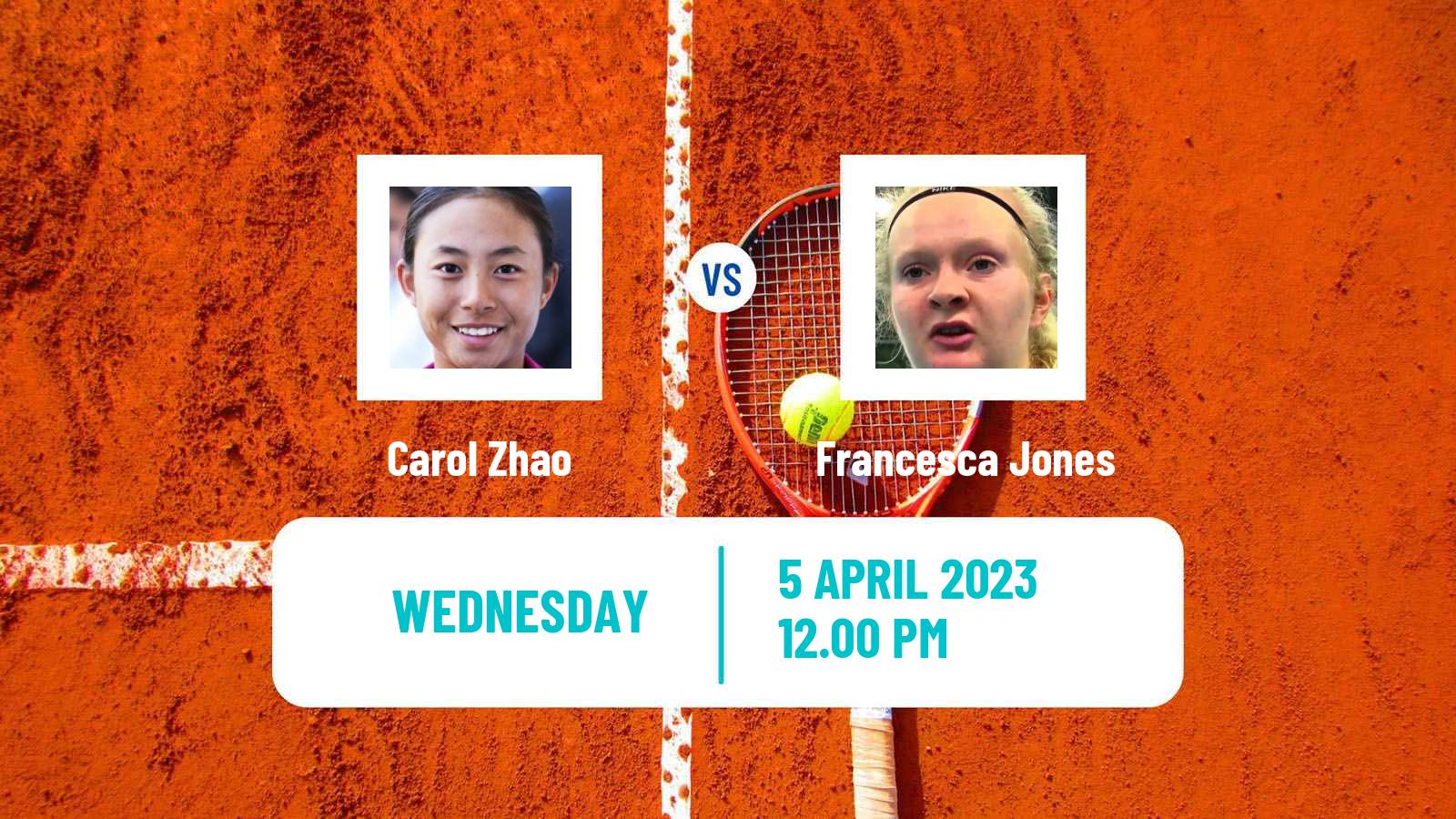 Tennis WTA Bogota Carol Zhao - Francesca Jones