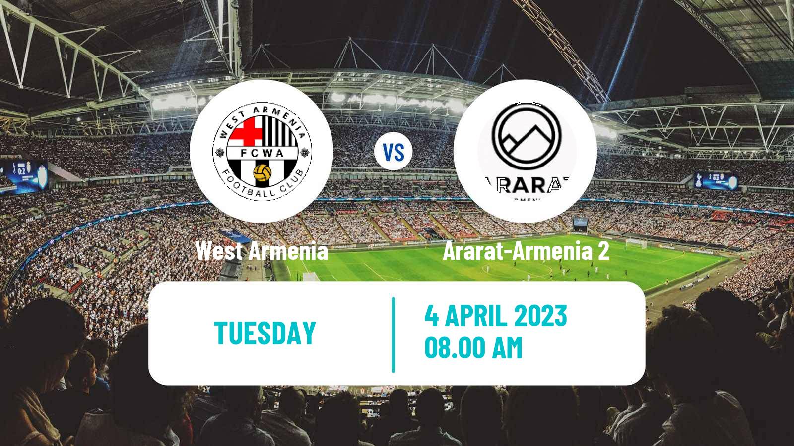 Soccer Armenian First League West Armenia - Ararat-Armenia 2