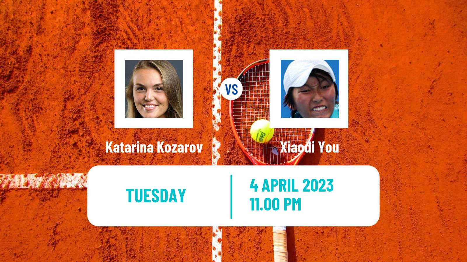 Tennis ITF Tournaments Katarina Kozarov - Xiaodi You