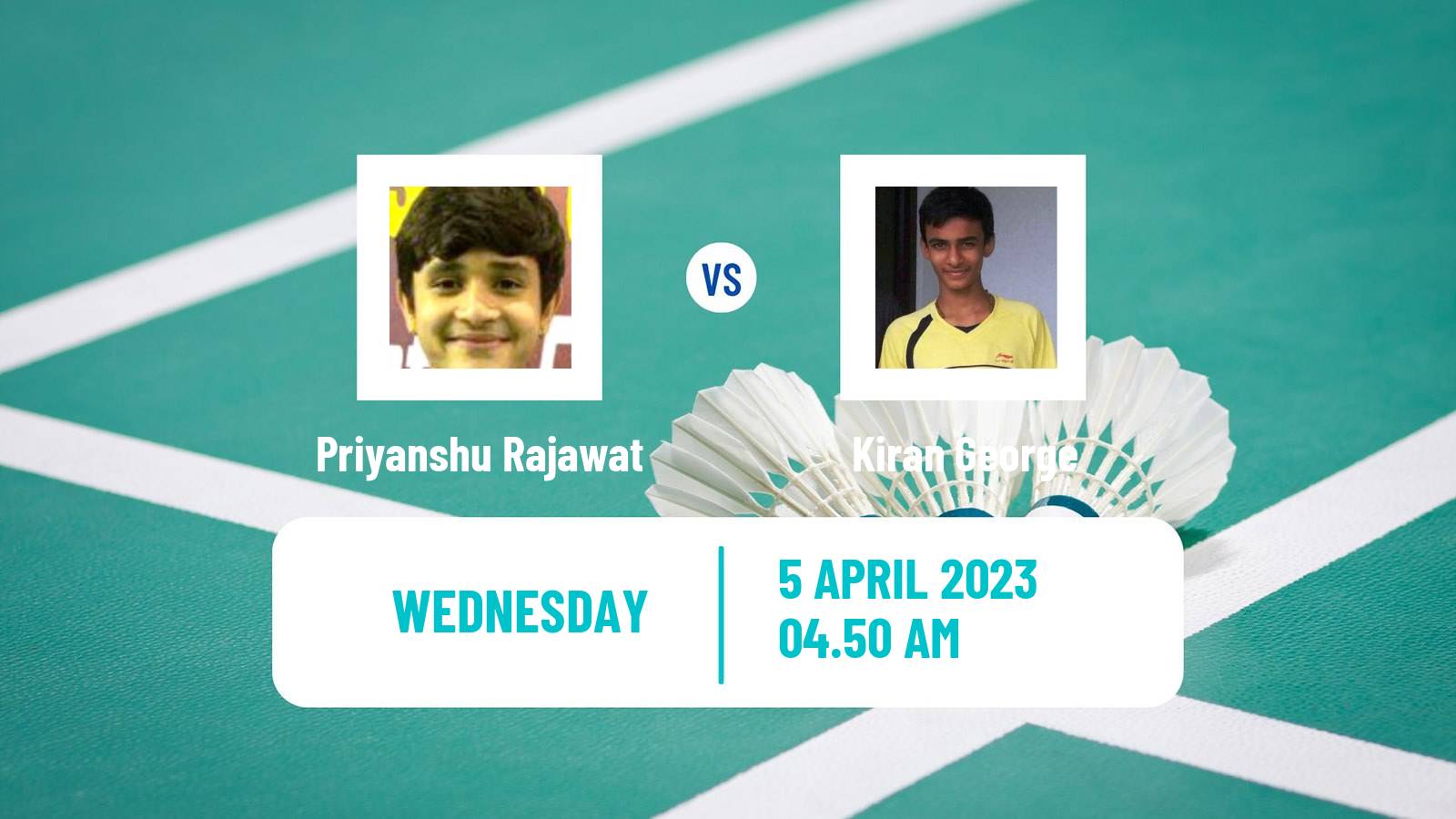 Badminton Badminton Priyanshu Rajawat - Kiran George