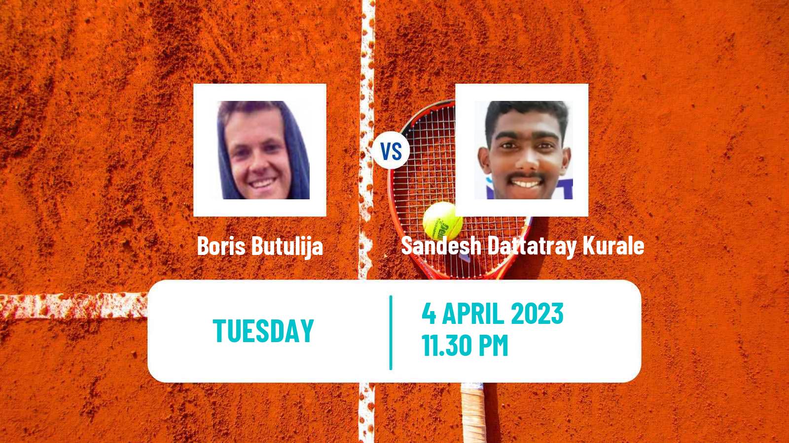 Tennis ITF Tournaments Boris Butulija - Sandesh Dattatray Kurale