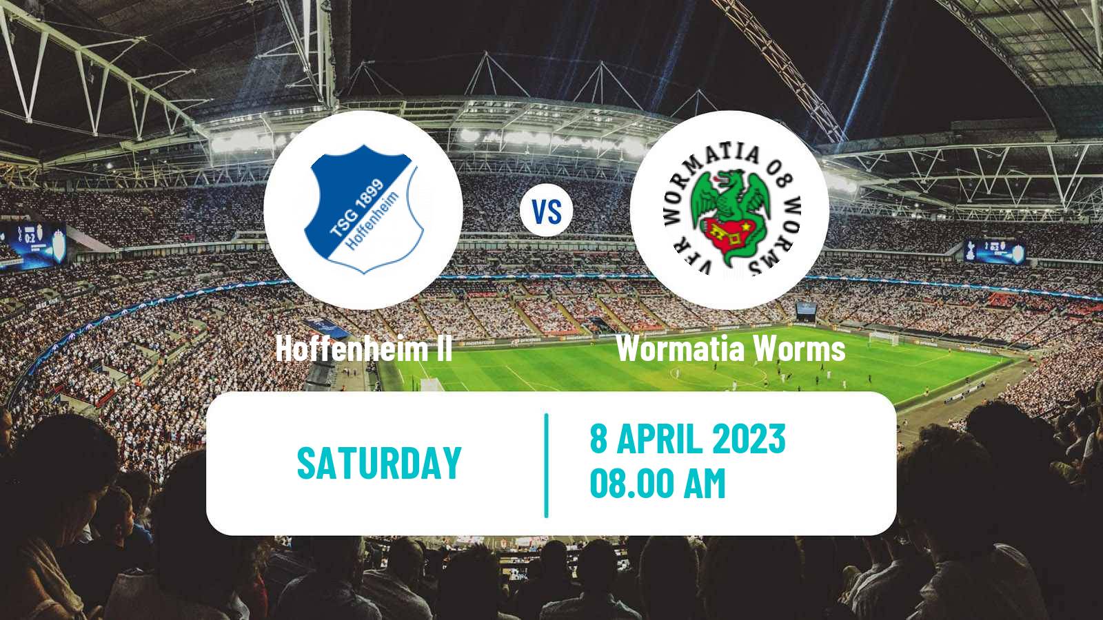 Soccer German Regionalliga Sudwest Hoffenheim II - Wormatia Worms
