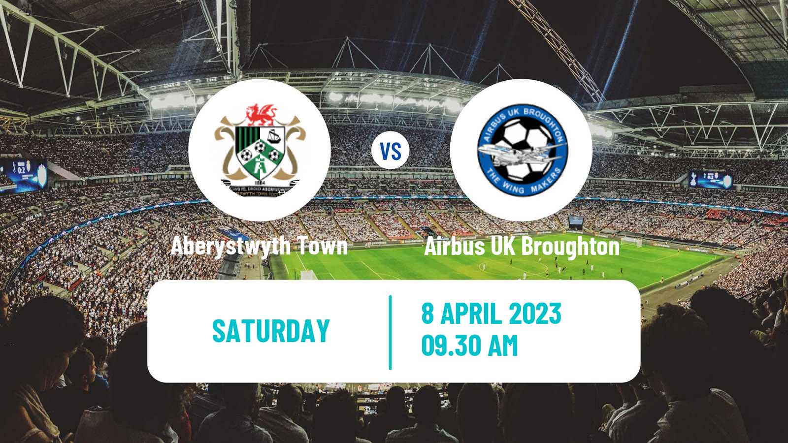 Soccer Welsh Cymru Premier Aberystwyth Town - Airbus UK Broughton