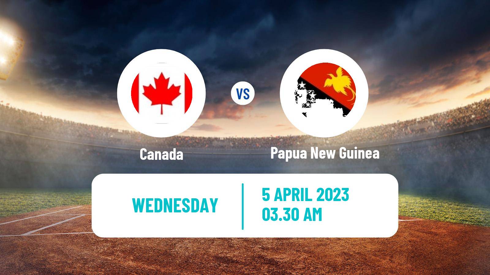 Cricket ICC World Cup Canada - Papua New Guinea