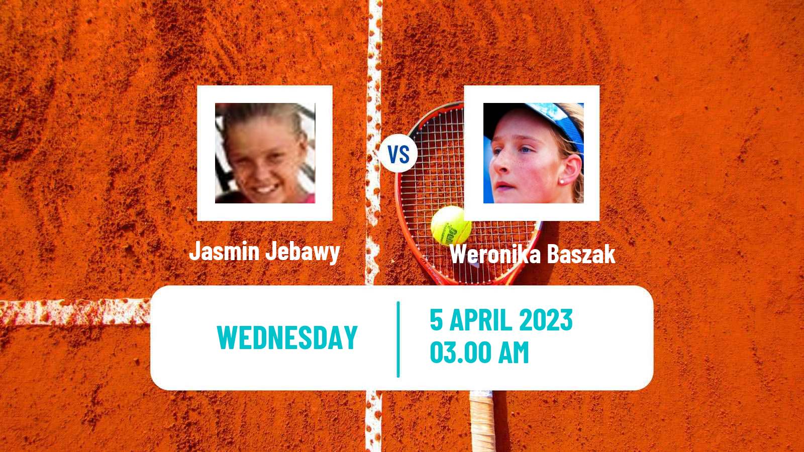 Tennis ITF Tournaments Jasmin Jebawy - Weronika Baszak