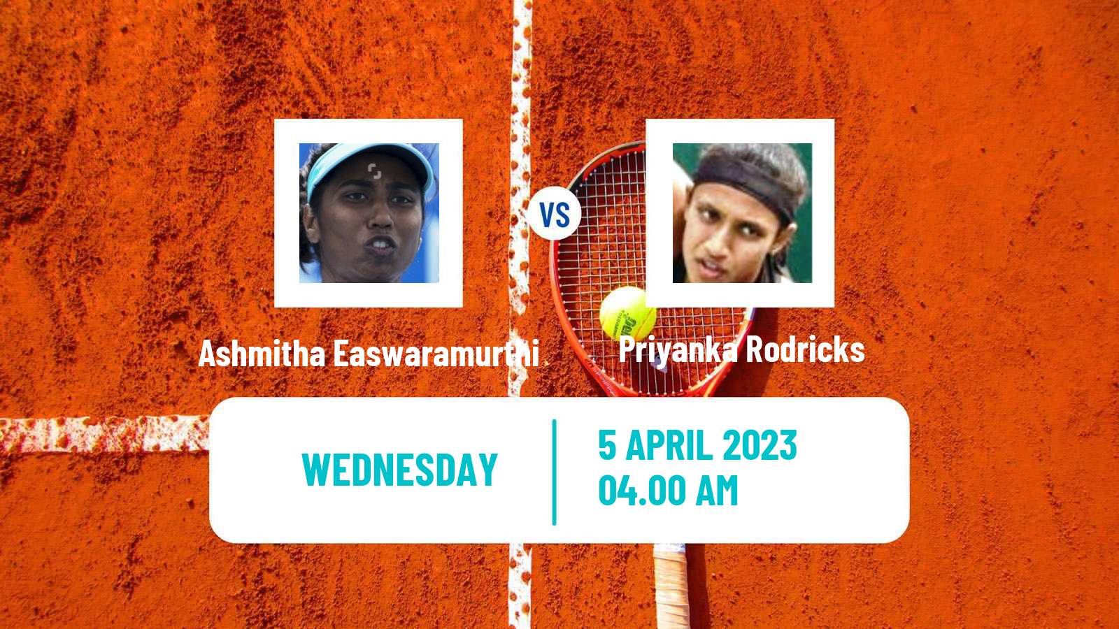 Tennis ITF Tournaments Ashmitha Easwaramurthi - Priyanka Rodricks