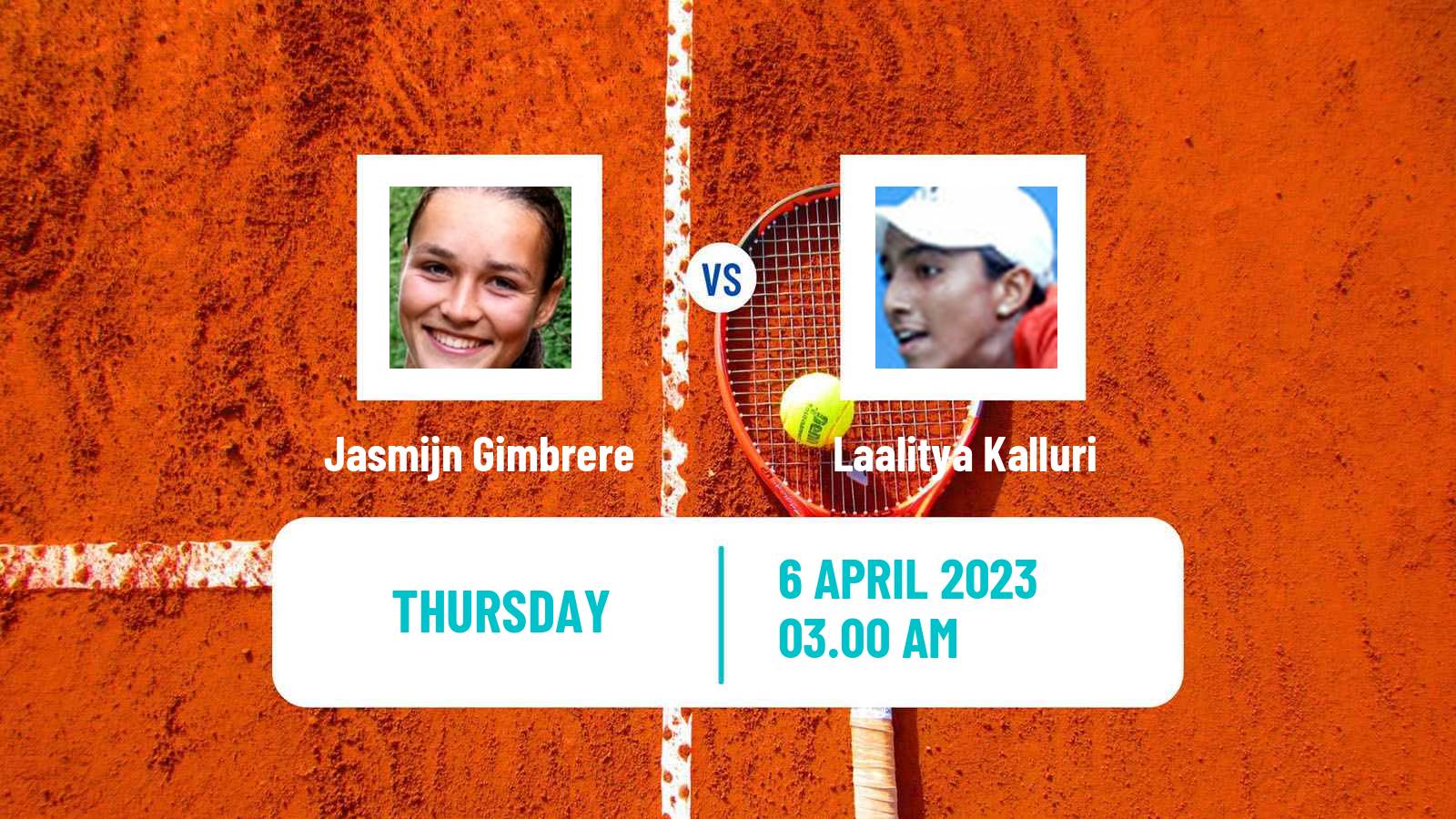 Tennis ITF Tournaments Jasmijn Gimbrere - Laalitya Kalluri
