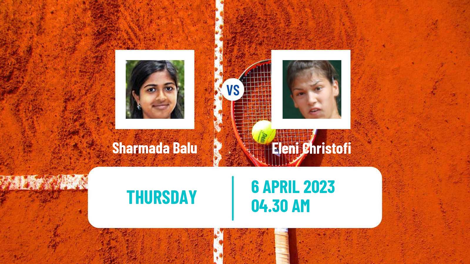 Tennis ITF Tournaments Sharmada Balu - Eleni Christofi