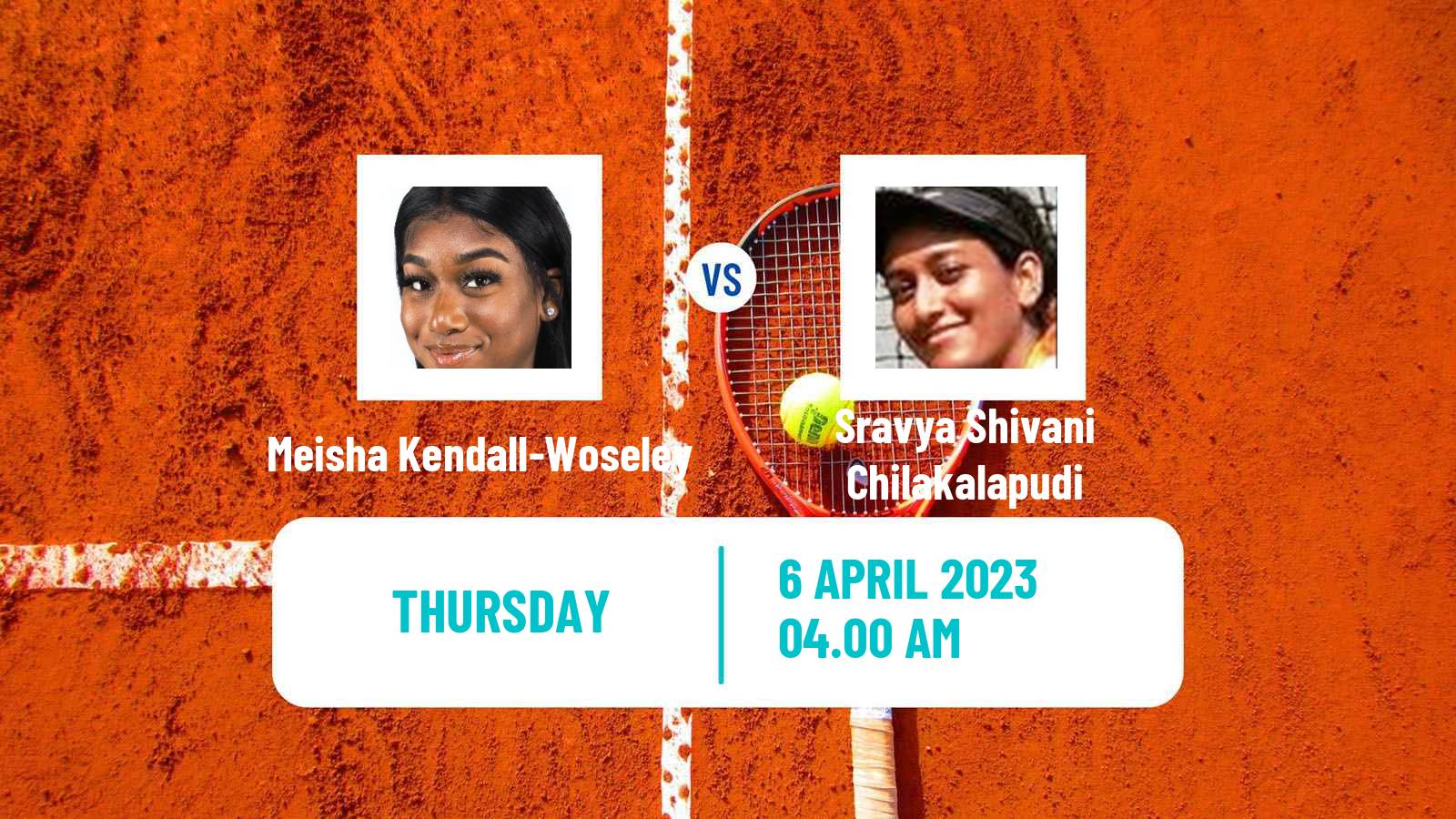 Tennis ITF Tournaments Meisha Kendall-Woseley - Sravya Shivani Chilakalapudi