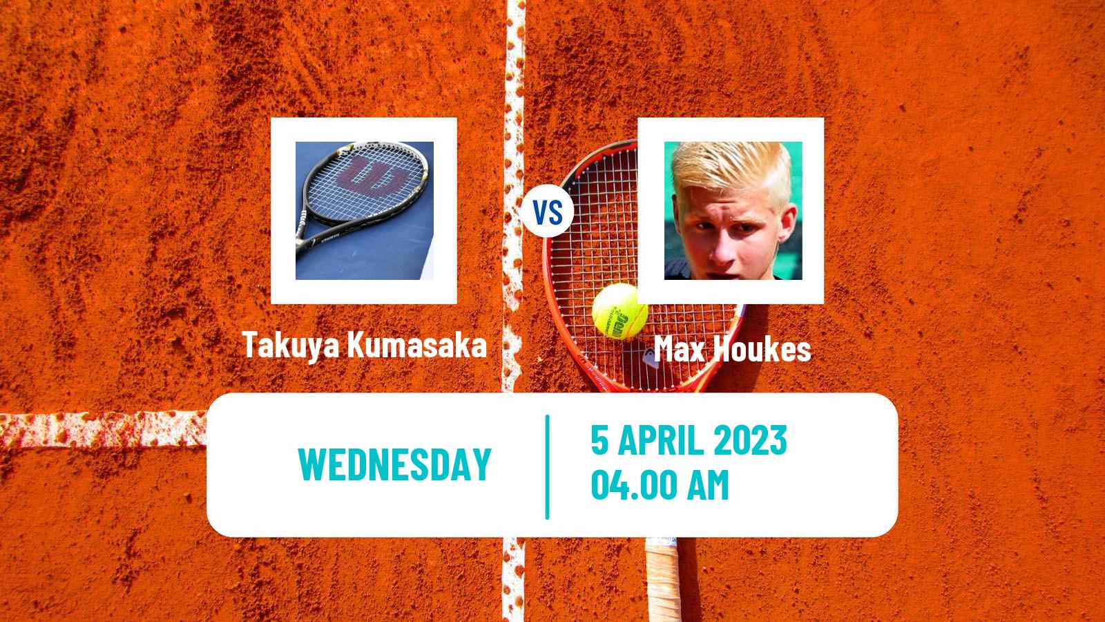 Tennis ITF Tournaments Takuya Kumasaka - Max Houkes