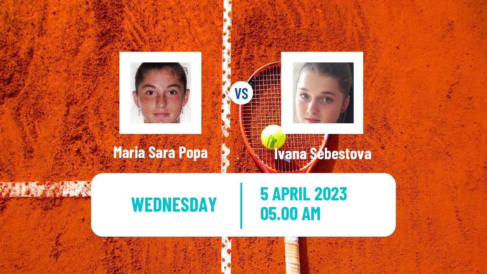 Tennis ITF Tournaments Maria Sara Popa - Ivana Sebestova