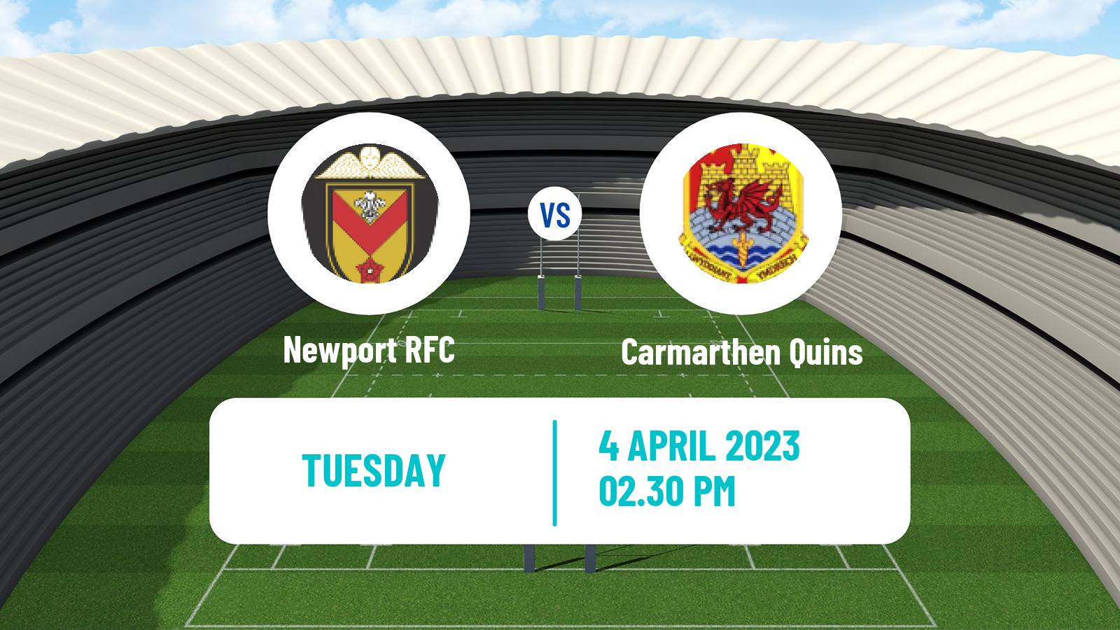 Rugby union Welsh Premier Division Rugby Union Newport - Carmarthen Quins