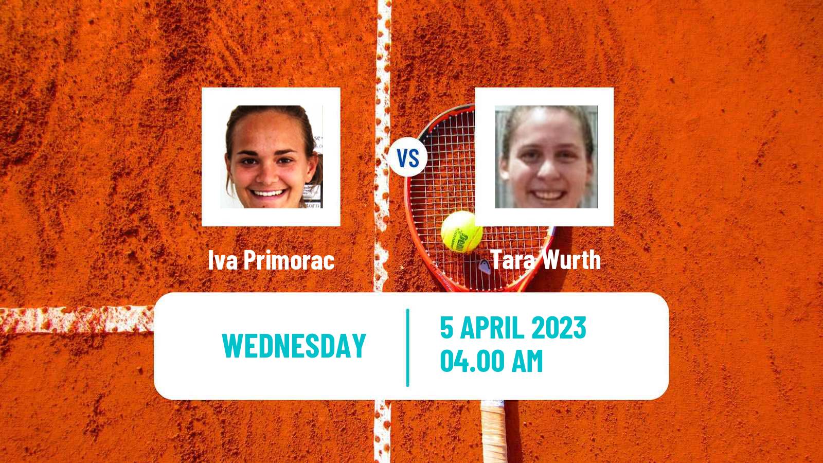 Tennis ITF Tournaments Iva Primorac - Tara Wurth