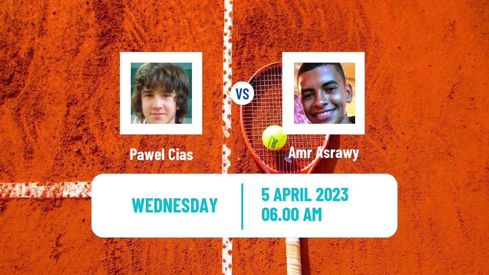 Tennis ITF Tournaments Pawel Cias - Amr Asrawy