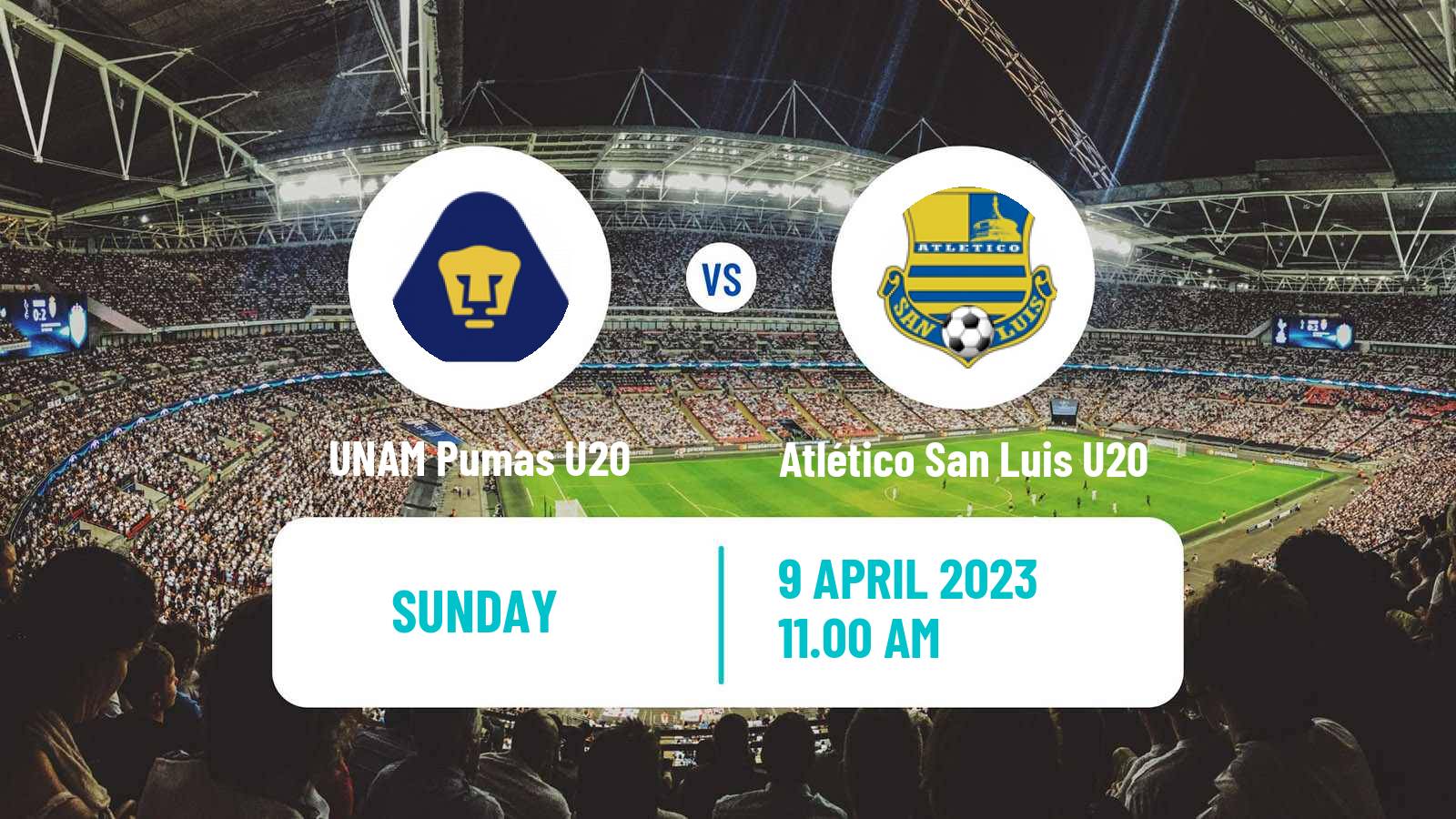 Soccer Mexican Liga MX U20 UNAM Pumas U20 - Atlético San Luis U20