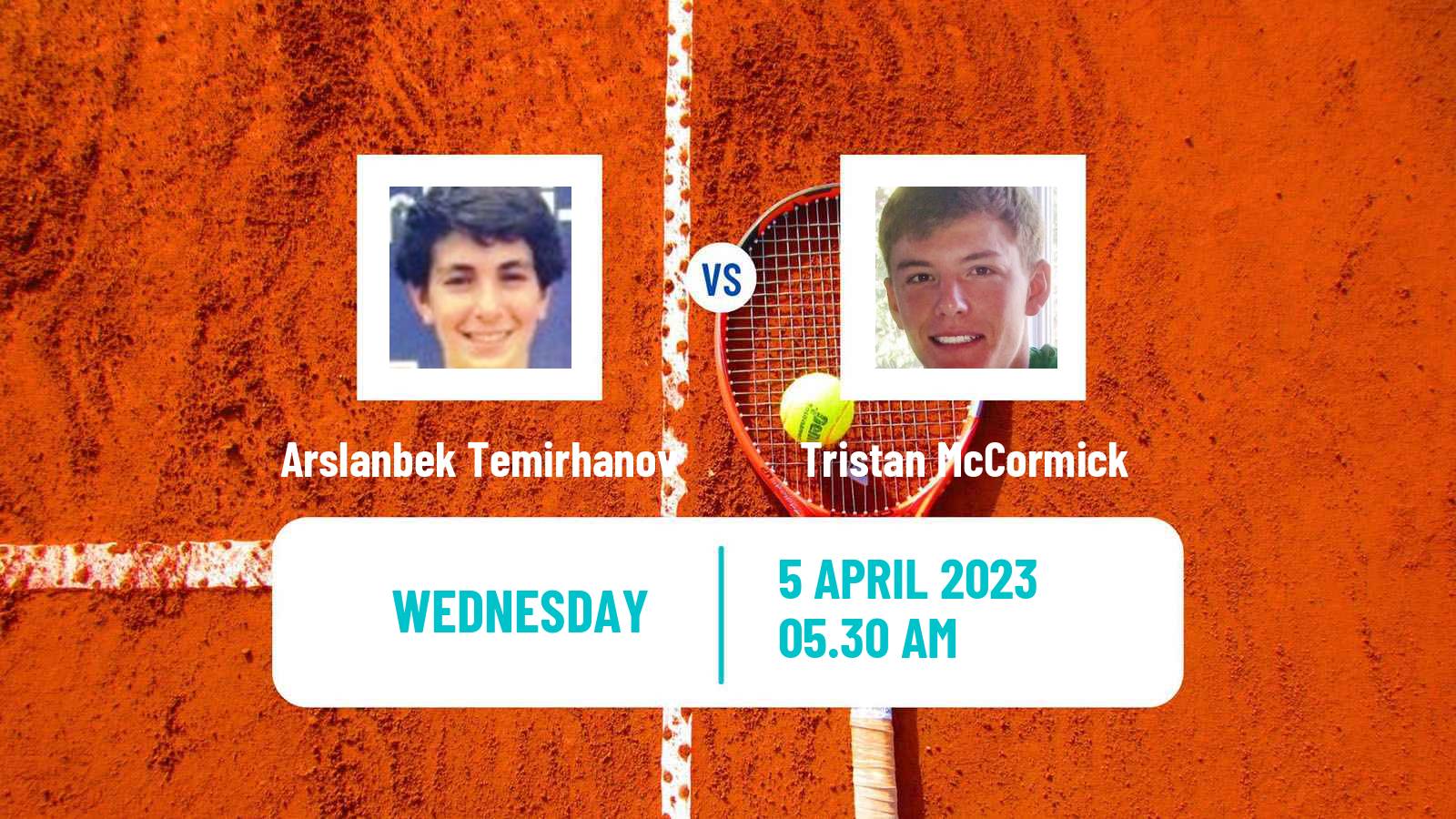 Tennis ITF Tournaments Arslanbek Temirhanov - Tristan McCormick
