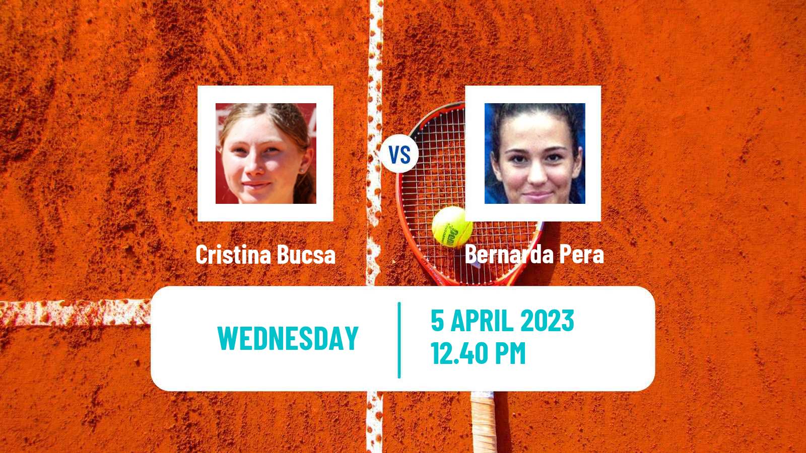 Tennis WTA Charleston Cristina Bucsa - Bernarda Pera