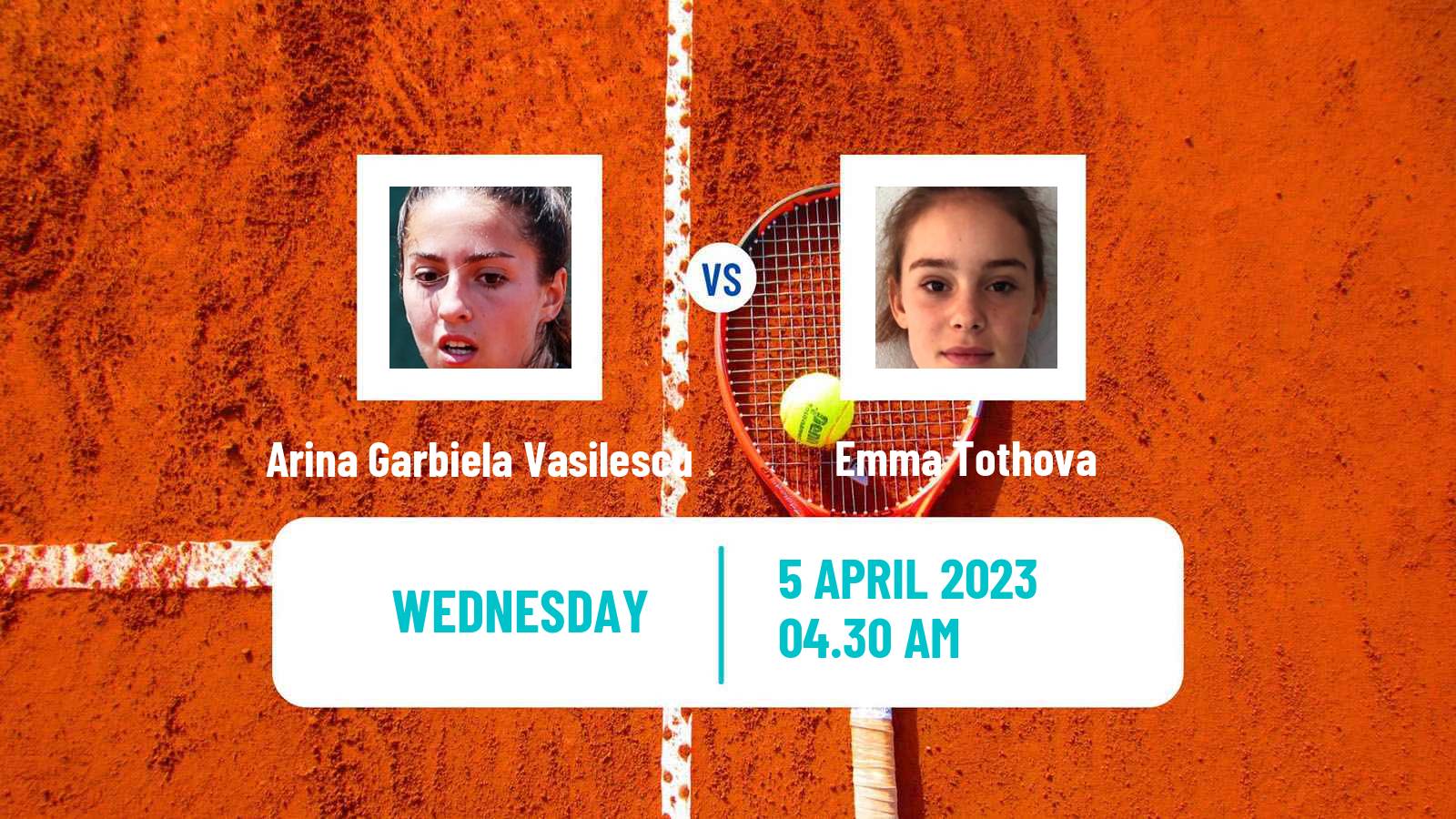 Tennis ITF Tournaments Arina Garbiela Vasilescu - Emma Tothova