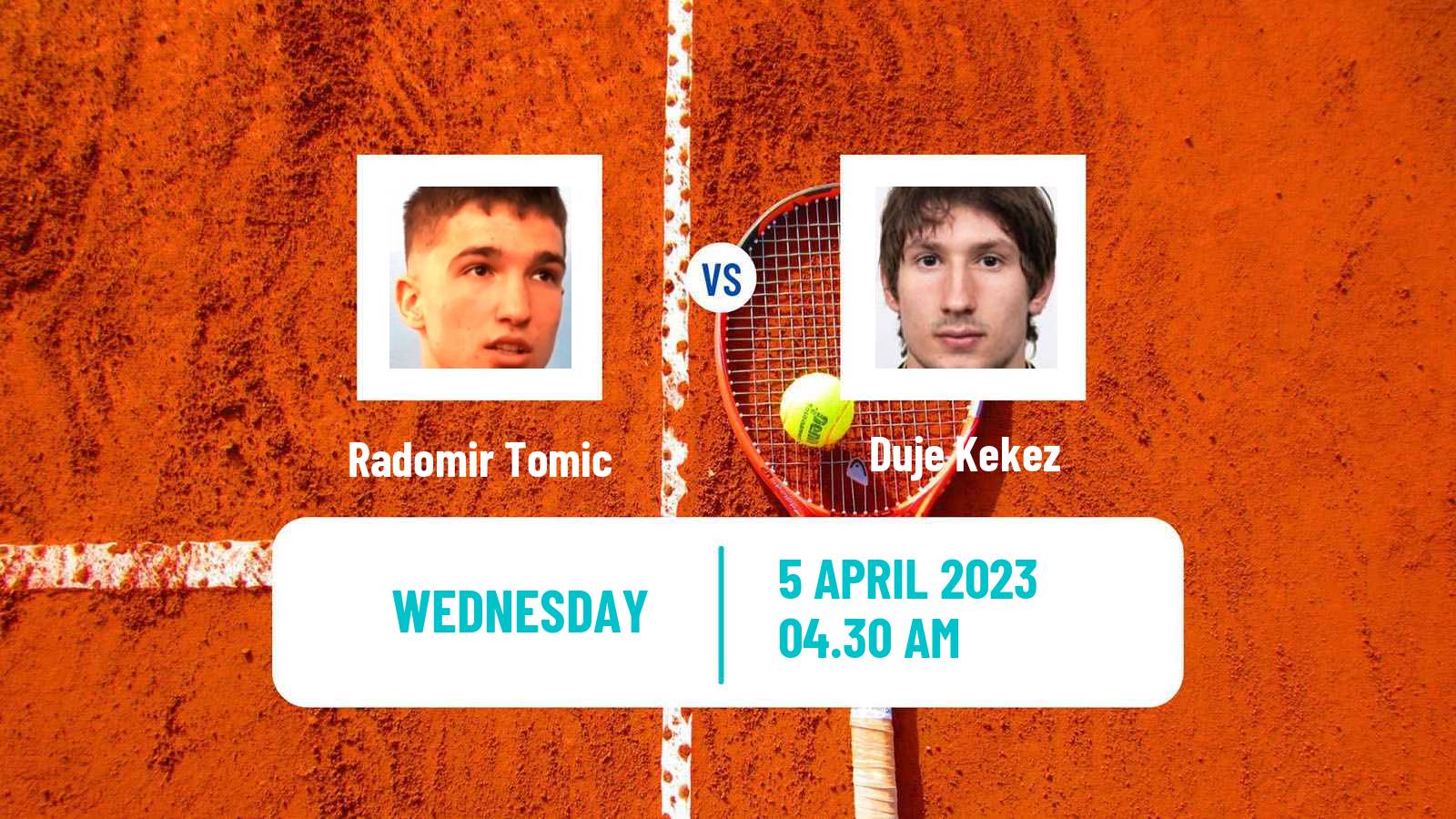 Tennis ITF Tournaments Radomir Tomic - Duje Kekez