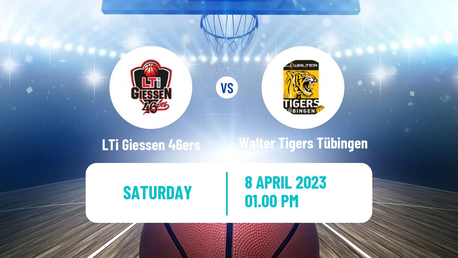 Basketball German Pro A Basketball LTi Giessen 46ers - Walter Tigers Tübingen