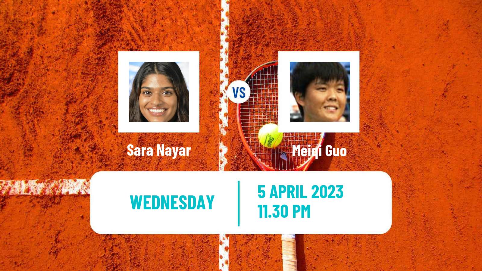 Tennis ITF Tournaments Sara Nayar - Meiqi Guo