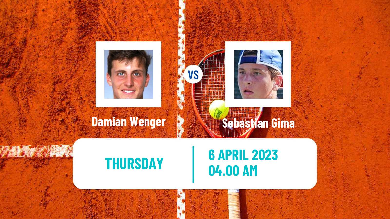 Tennis ITF Tournaments Damian Wenger - Sebastian Gima