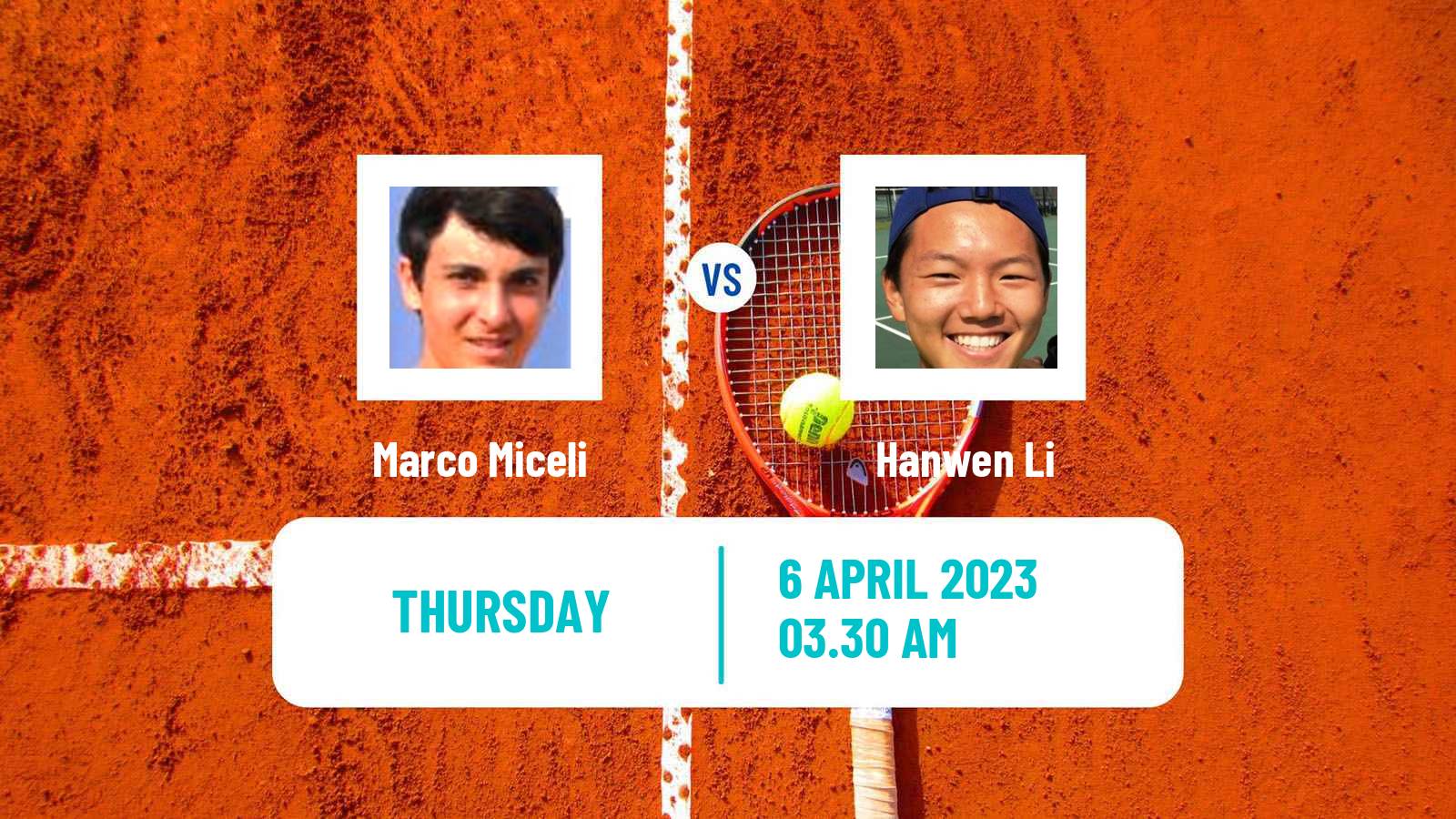 Tennis ITF Tournaments Marco Miceli - Hanwen Li