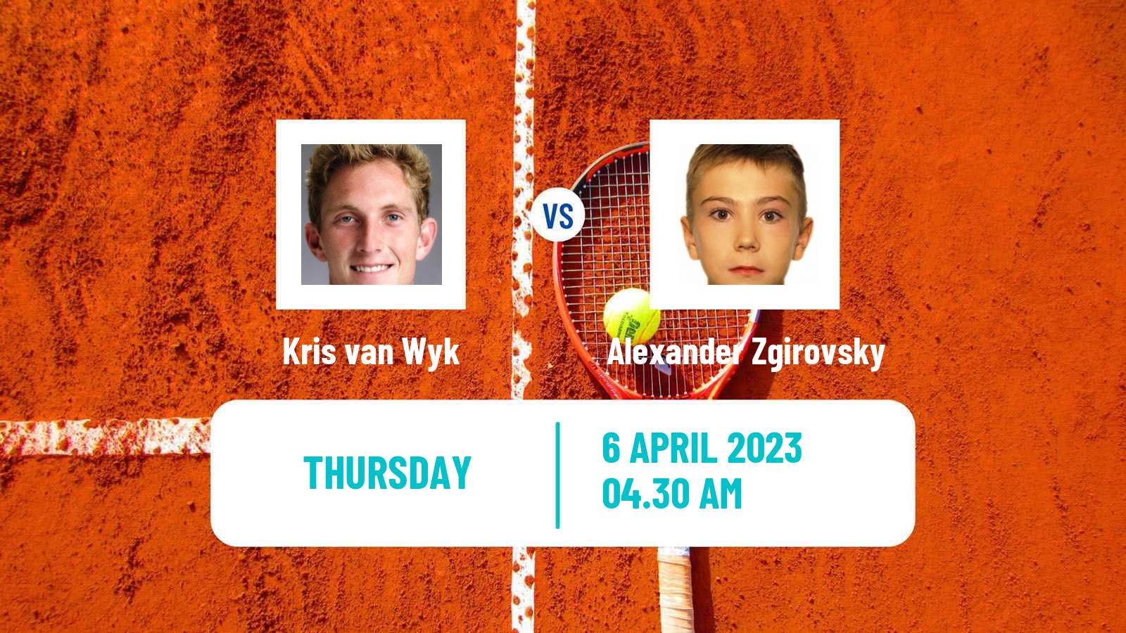 Tennis ITF Tournaments Kris van Wyk - Alexander Zgirovsky