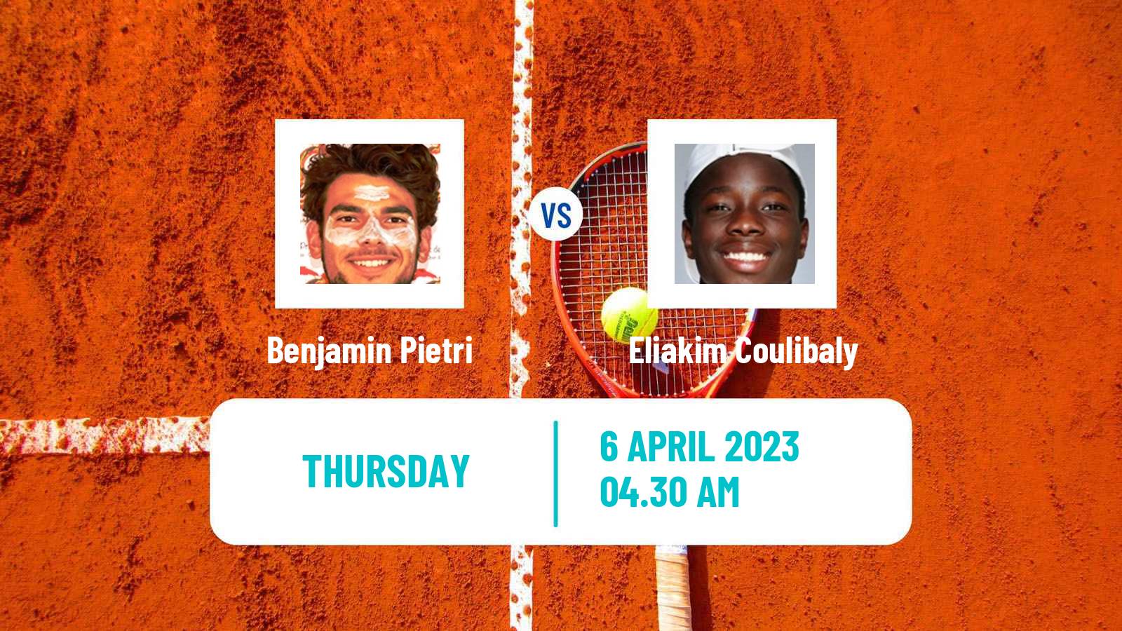 Tennis ITF Tournaments Benjamin Pietri - Eliakim Coulibaly
