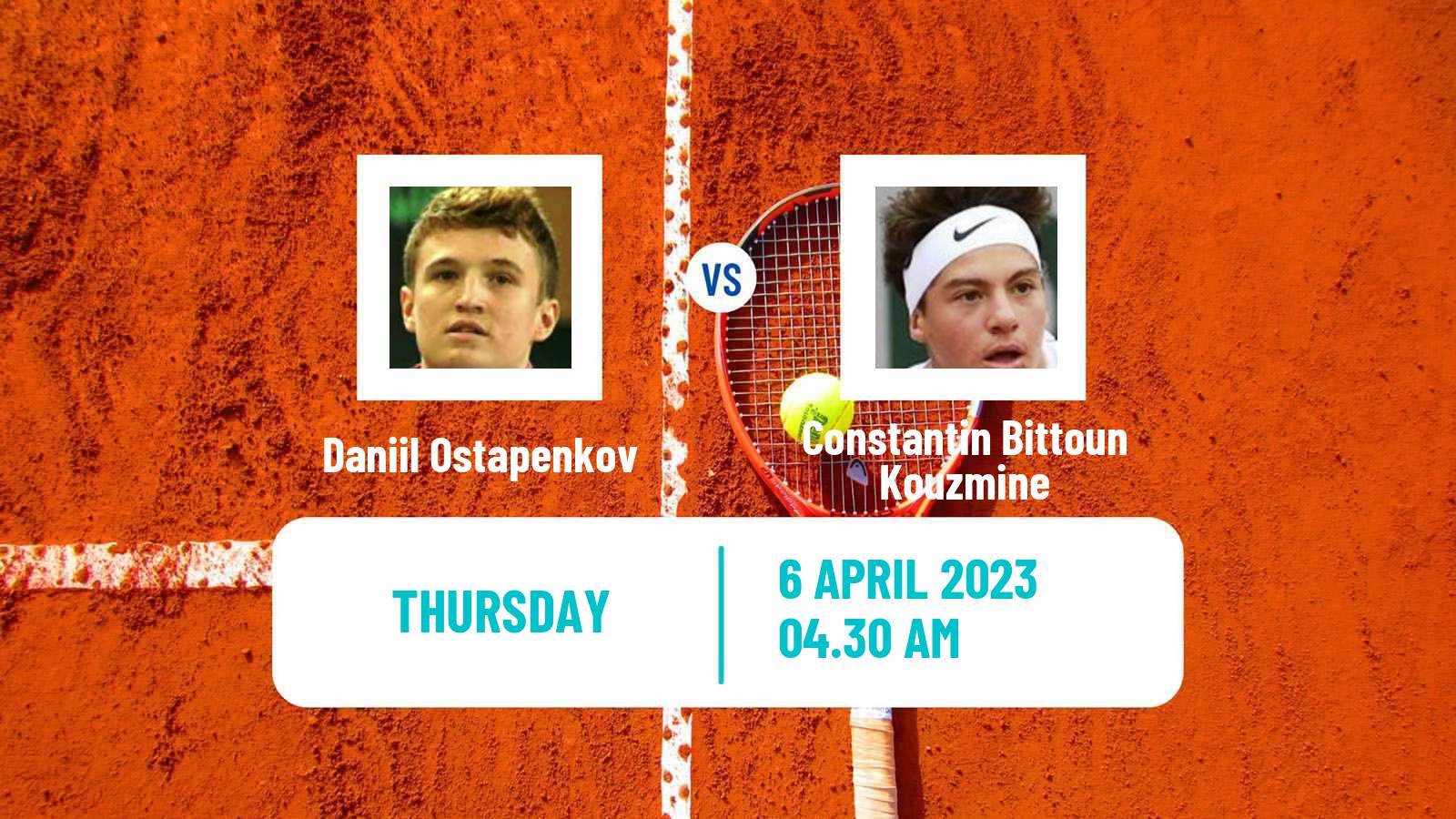 Tennis ITF Tournaments Daniil Ostapenkov - Constantin Bittoun Kouzmine