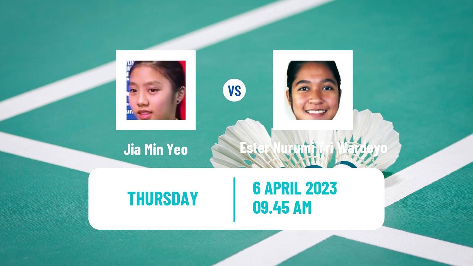 Badminton Badminton Jia Min Yeo - Ester Nurumi Tri Wardoyo