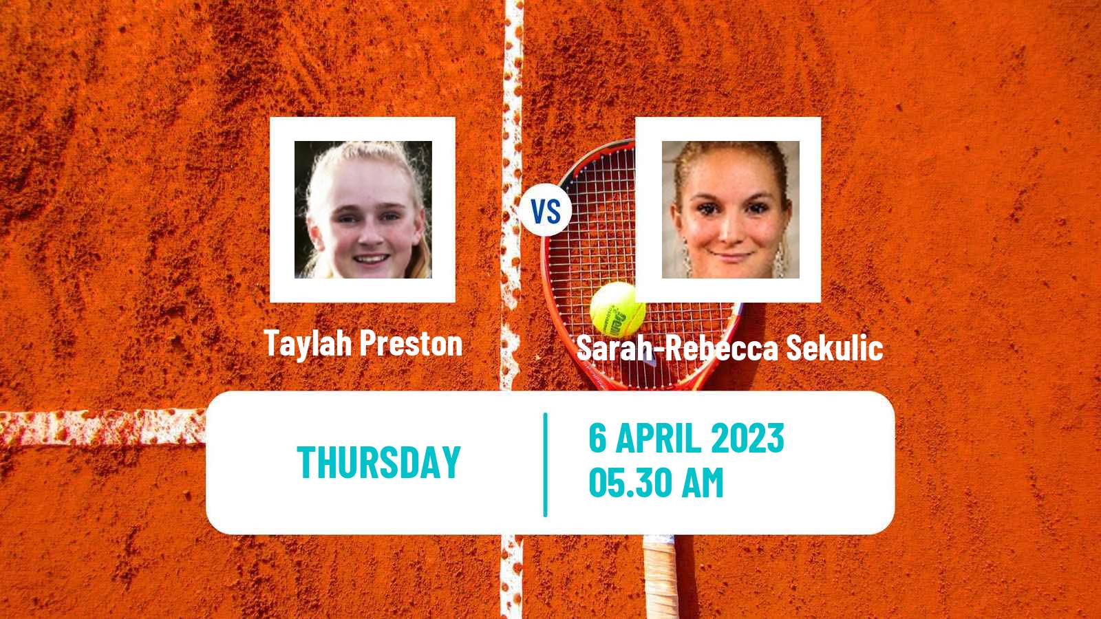 Tennis ITF Tournaments Taylah Preston - Sarah-Rebecca Sekulic