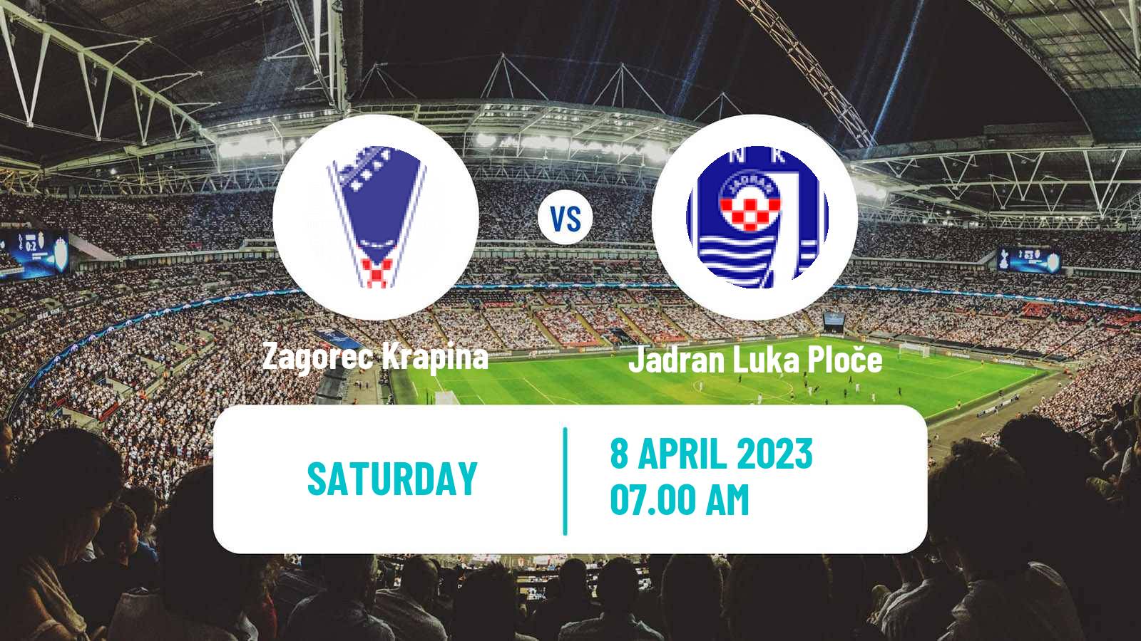 Soccer Croatian Druga NL Zagorec Krapina - Jadran Luka Ploče