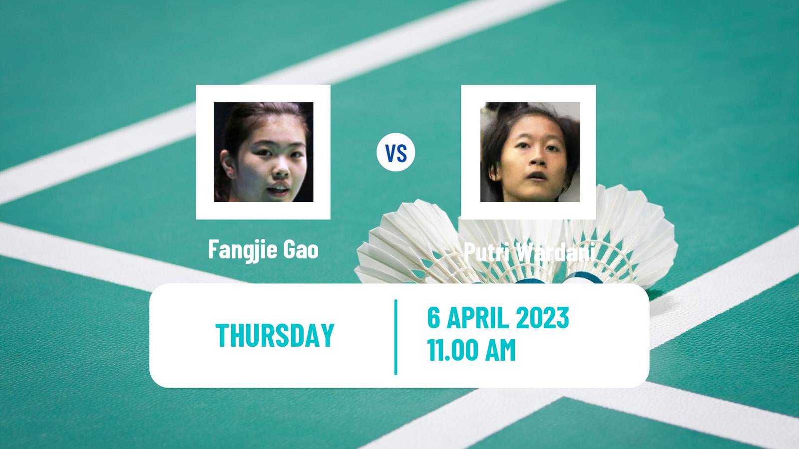 Badminton Badminton Fangjie Gao - Putri Wardani