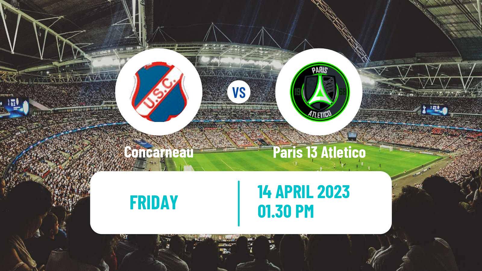 Soccer French National League Concarneau - Paris 13 Atletico