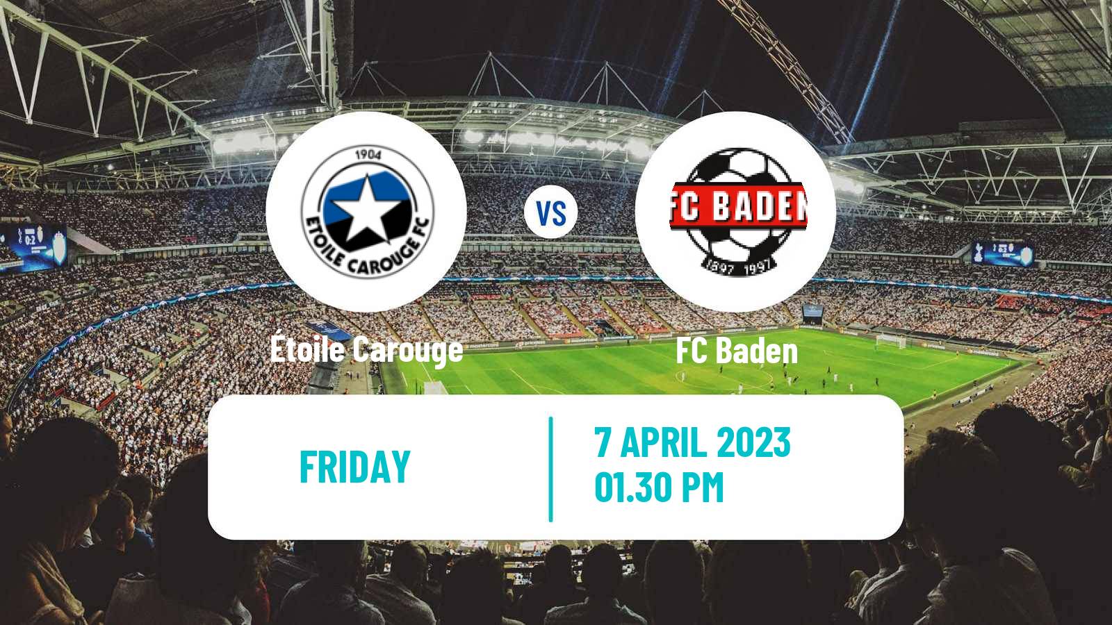 Soccer Swiss Promotion League Étoile Carouge - Baden