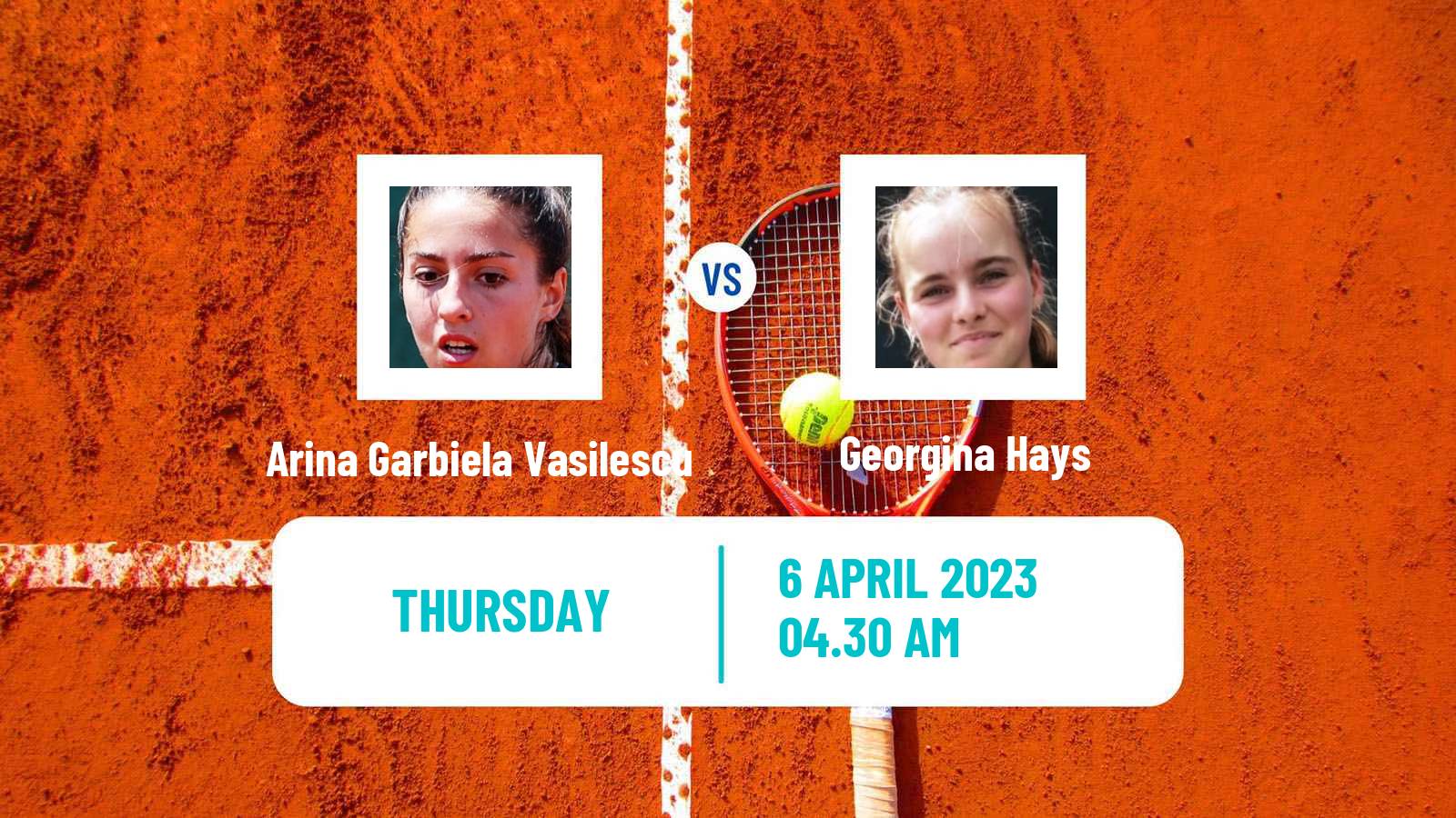 Tennis ITF Tournaments Arina Garbiela Vasilescu - Georgina Hays