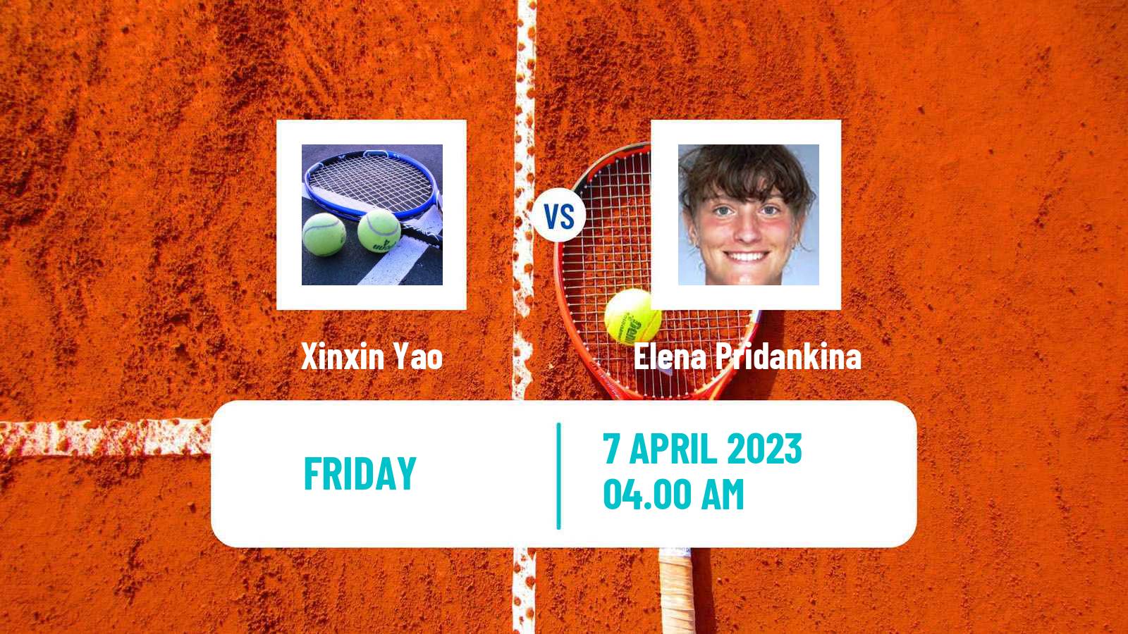 Tennis ITF Tournaments Xinxin Yao - Elena Pridankina