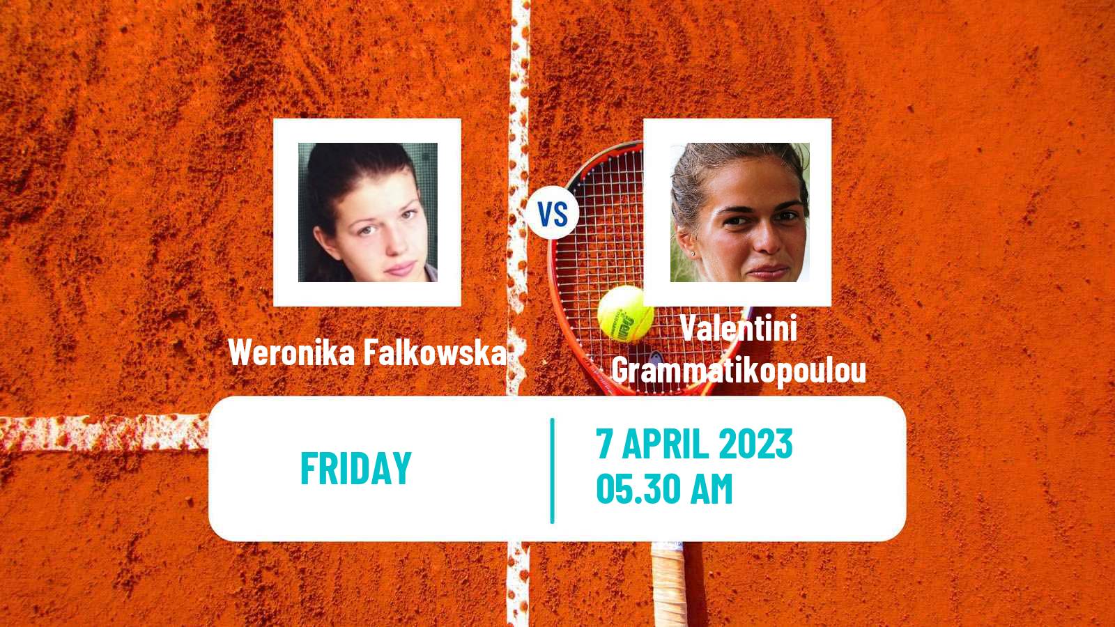 Tennis ITF Tournaments Weronika Falkowska - Valentini Grammatikopoulou