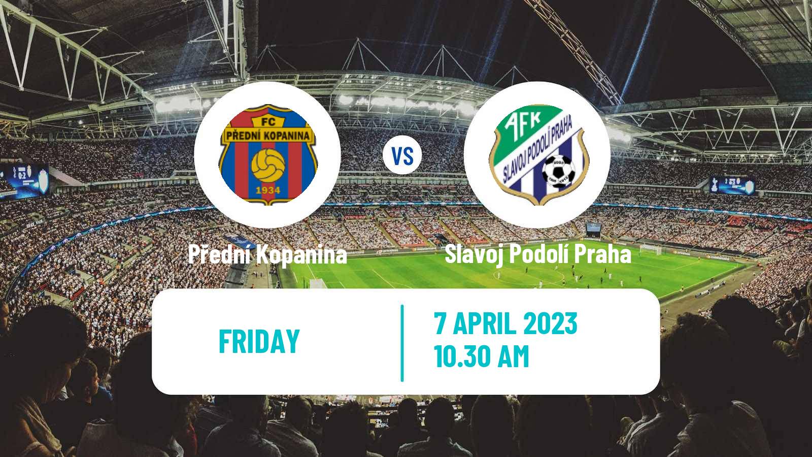 Soccer Czech Prazsky Prebor Přední Kopanina - Slavoj Podolí Praha