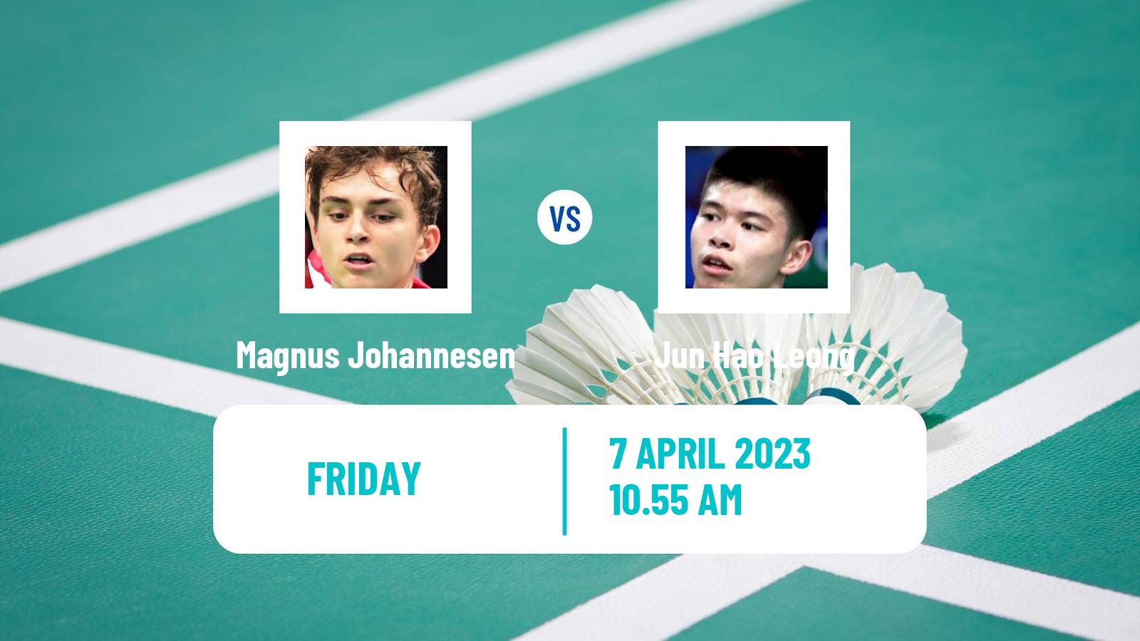Badminton Badminton Magnus Johannesen - Jun Hao Leong
